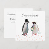 Gefeliciteerd met jullie trouwen & Pinguïn Koppel (Voorkant / Achterkant)