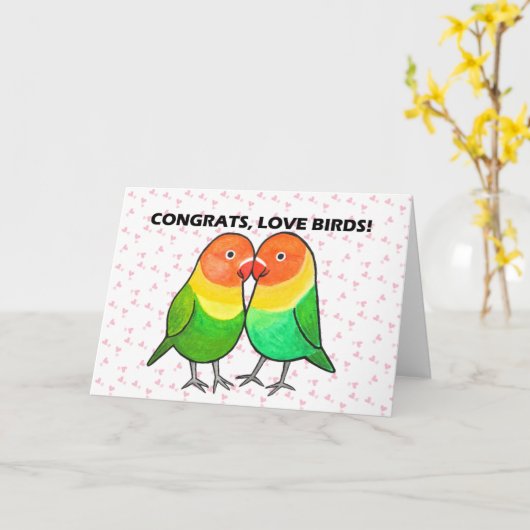 Gefeliciteerd met jullie verloving, bruidspaar kaart (Gele Bloem)