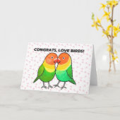 Gefeliciteerd met jullie verloving, bruidspaartje kaart (Gele Bloem)