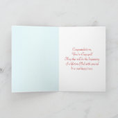 Gefeliciteerd met jullie verloving. Roze gerbera Kaart (Binnen)