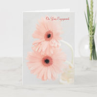 Gefeliciteerd met jullie verloving. Roze gerbera