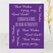 Gefeliciteerd met JUMBO-pensionering van ons allem Kaart (Gele Bloem)