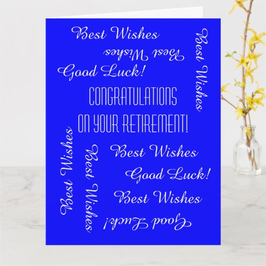 Gefeliciteerd met JUMBO-pensionering van ons allem Kaart (Gele Bloem)