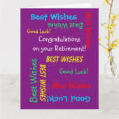 Gefeliciteerd met JUMBO-pensionering van ons allem Kaart (Gele Bloem)