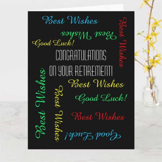 Gefeliciteerd met JUMBO-pensionering van ons allem Kaart (Gele Bloem)