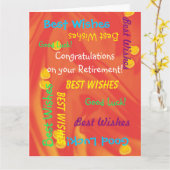 Gefeliciteerd met JUMBO-pensionering van ons allem Kaart (Gele Bloem)