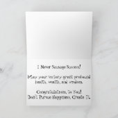 Gefeliciteerd met Kaart "Frying Sause Links" (Binnen)