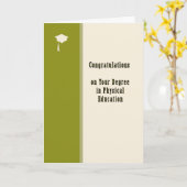 Gefeliciteerd met kaart, graad in lichamelijke opv kaart (Gele Bloem)