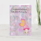 Gefeliciteerd met Kaart Grandma. Roze (Voorkant)