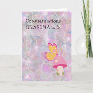 Gefeliciteerd met Kaart Grandma. Roze