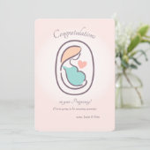 Gefeliciteerd met Kaart tijdens de zwangerschap (Staand voorkant)