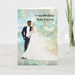 Gefeliciteerd met kaart voor gemengde bruiloft