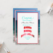 Gefeliciteerd met Kantoor met Happy Retirement Kaart (Voorkant / Achterkant in situ)