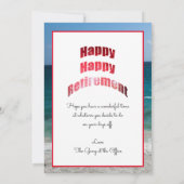 Gefeliciteerd met Kantoor met Happy Retirement Kaart (Achterkant)