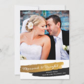 Gefeliciteerd met kerstmis met bruin Faux Gold Foi Feestdagenkaart (Voorkant)