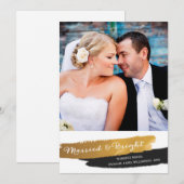 Gefeliciteerd met kerstmis met bruin Faux Gold Foi Feestdagenkaart (Voorkant / Achterkant)