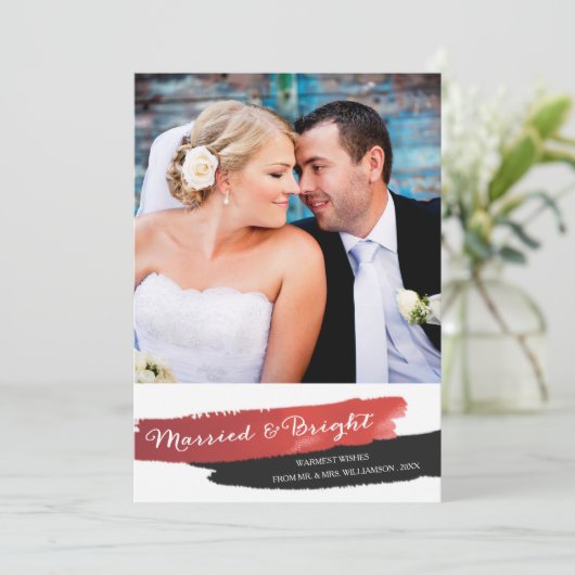 Gefeliciteerd met kerstmis met bruin Faux Gold Foi Feestdagenkaart (Staand voorkant)