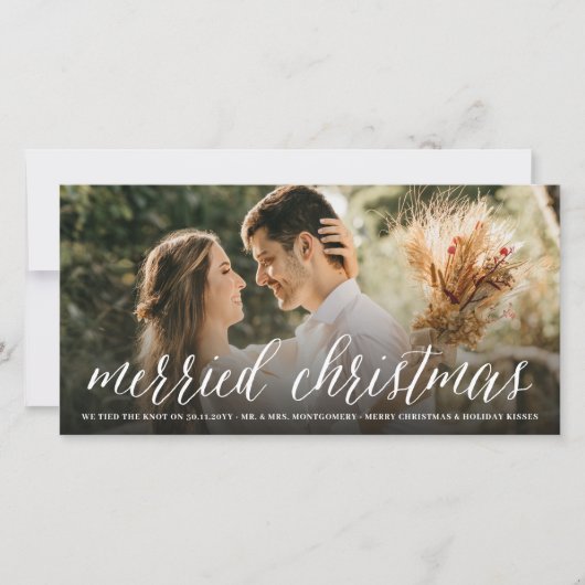 Gefeliciteerd met Kerstmis Mijnheer en Mevrouw Fot Feestdagenkaart (Voorkant)