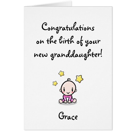 Gefeliciteerd met kleindochter, grootouders, (Voorkant)