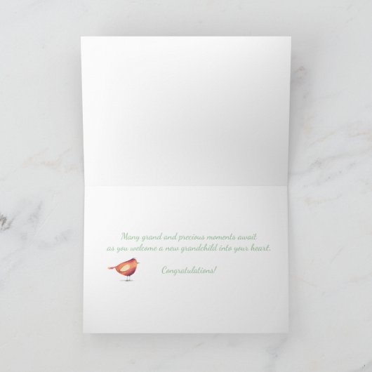 Gefeliciteerd met kleinkind - Grootbaby's maken le Kaart (Binnen)