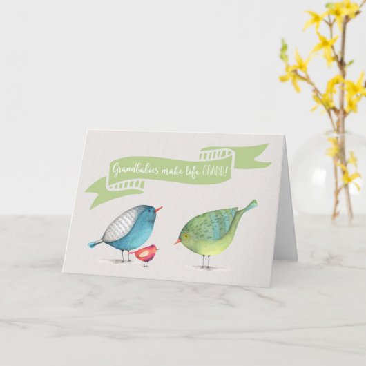 Gefeliciteerd met kleinkind - Grootbaby's maken le Kaart (Gele Bloem)