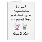 Gefeliciteerd met kleinkinderen, tweelingen, (Voorkant)