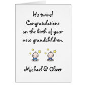 Gefeliciteerd met kleinkinderen, tweelingjongens, (Voorkant)