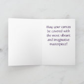 Gefeliciteerd met kunstenaar, kunststudent, leraar kaart (Binnen)