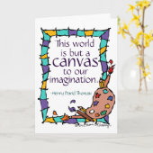 Gefeliciteerd met kunstenaar, kunststudent, leraar kaart (Gele Bloem)