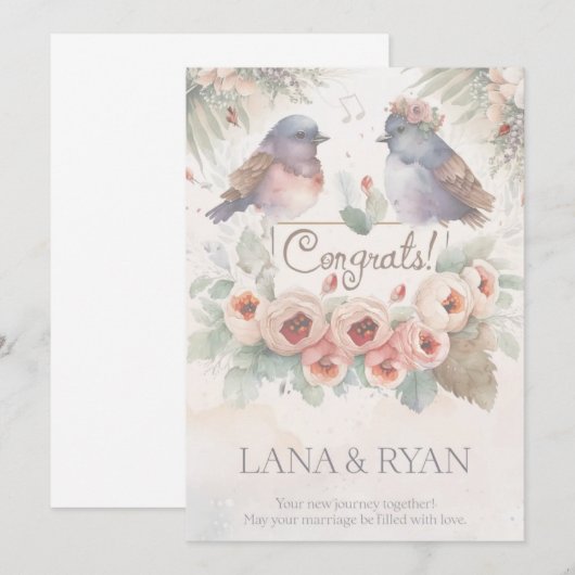 Gefeliciteerd met Lana & Ryan! Kaart (Voorkant / Achterkant)