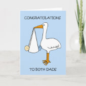 Gefeliciteerd met Mannelijke Couple over Baby Boy Kaart (Voorkant)