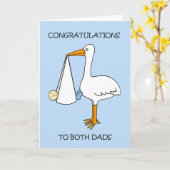 Gefeliciteerd met Mannelijke Couple over Baby Boy Kaart (Gele Bloem)