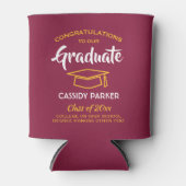 Gefeliciteerd met Maroon Red Gold Yellow Blikjeskoeler (Voorkant)