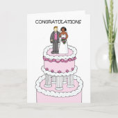 Gefeliciteerd met meerraciale weddenschappen kaart (Voorkant)