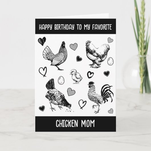 Gefeliciteerd met mijn favoriete Chicken Mom Kaart (Voorkant)