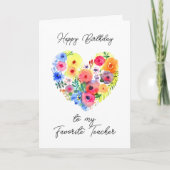 Gefeliciteerd met mijn favoriete leraar kaart (Voorkant)