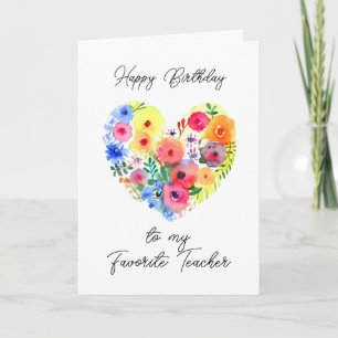 Gefeliciteerd met mijn favoriete leraar kaart