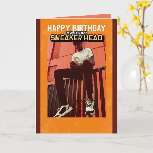 Gefeliciteerd met mijn favoriete sneaker kaart (Gele Bloem)