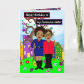 Gefeliciteerd met mijn Geweldige zus Kaart (Voorkant)