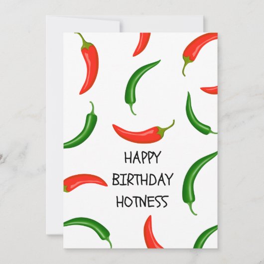 Gefeliciteerd met mijn Hot Lover Chili Kaart (Voorkant)