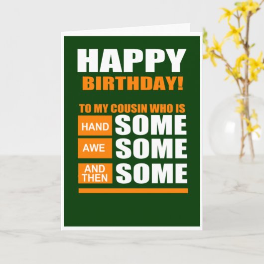 Gefeliciteerd met mijn neef kaart (Gele Bloem)