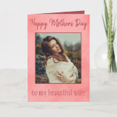 Gefeliciteerd met mijn vrouw met haar foto kaart (Voorkant)