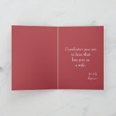 Gefeliciteerd met mijn vrouw met haar foto kaart (Binnen)