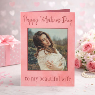 Gefeliciteerd met mijn vrouw met haar foto kaart