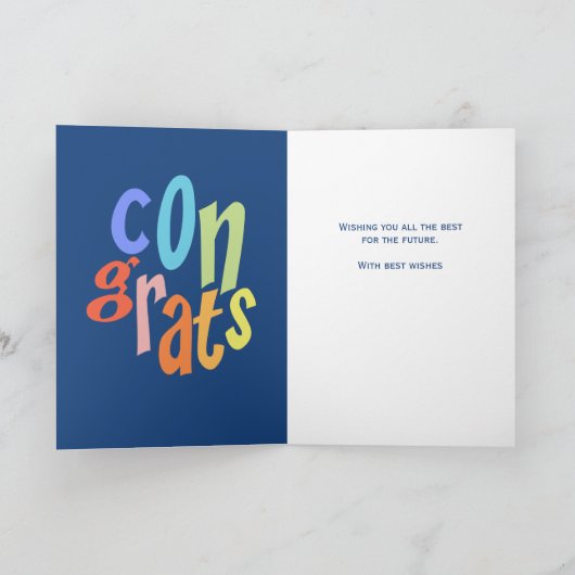 Gefeliciteerd met modern Afstuderen Kaart (Binnen)