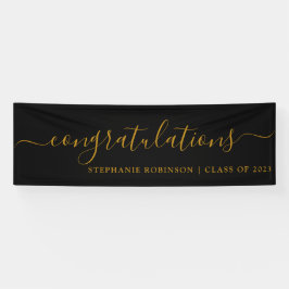 Gefeliciteerd met modern Gold Custom Afstuderen Spandoek