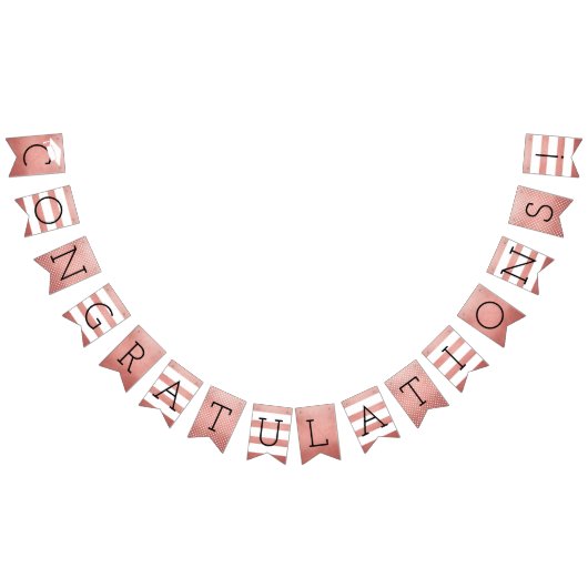 Gefeliciteerd met modern Roos Gold Afstuderen Vlaggetjes (Alle)