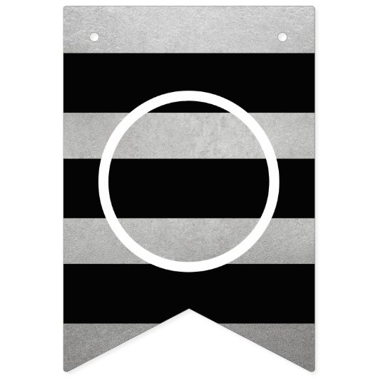 Gefeliciteerd met Modern Silver Graduation Party Vlaggetjes (Tweede vlag)