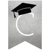 Gefeliciteerd met Modern Silver Graduation Party Vlaggetjes (Eerste vlag)