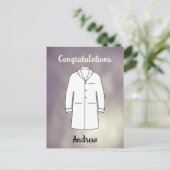 Gefeliciteerd met Modern White Coat Ceremony Docto Briefkaart (Staand voorkant)